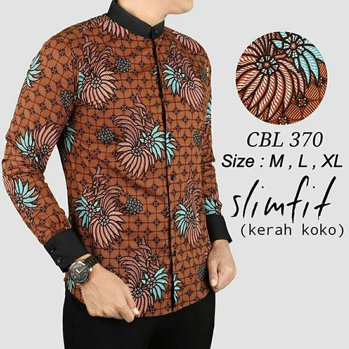 KEMEJA BATIK PRIA SLIM FIT / BAJU BATIK / BAJU KOKO PRIA CBL370