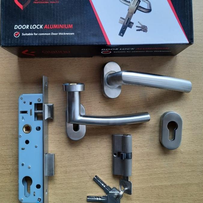 Kunci Pintu Almunium Glatino Glt 201 / Lever Handle Pintu Almunium Ss