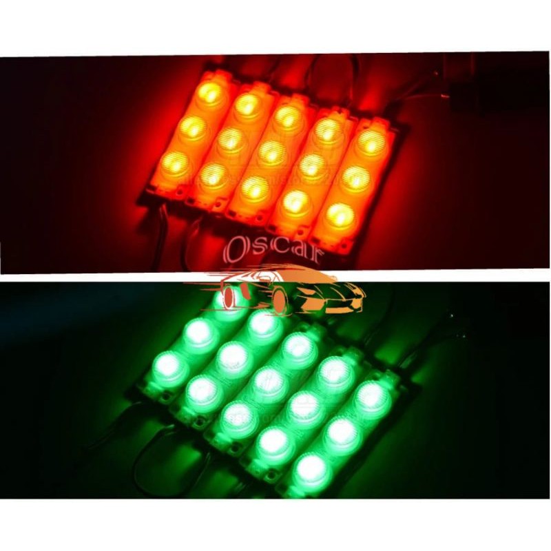 LAMPU LED MODUL 3MATA SMD  3030 12VOLT dan 24VOLT WATERPROOF 3 MATA 12V 24V 12 V VOLT VARIASI MOBIL