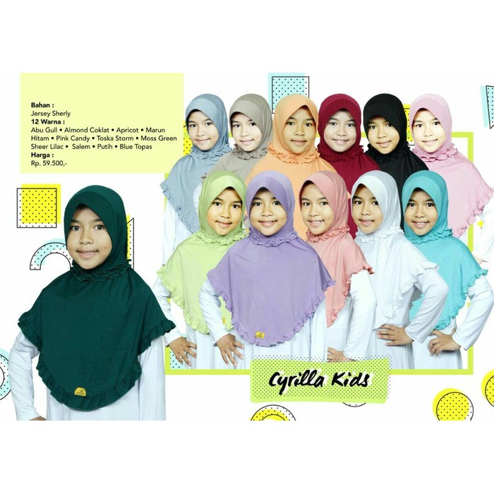 Ready Stok Kerudung Jilbab Bergo Anak Spandek Super Elthof Dafiya Diskon