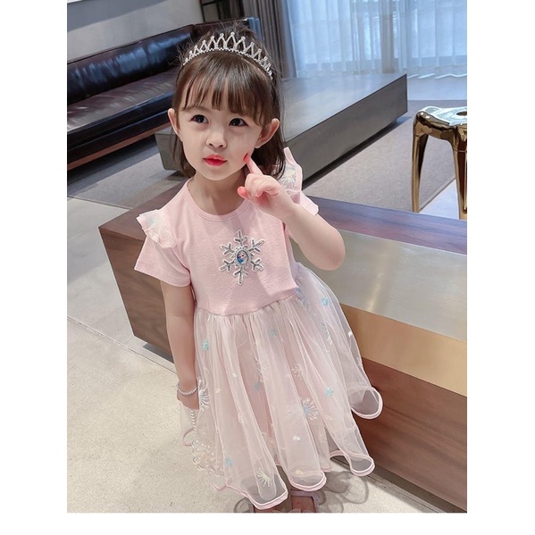 frozen snowflake dress (dress elsa frozen)