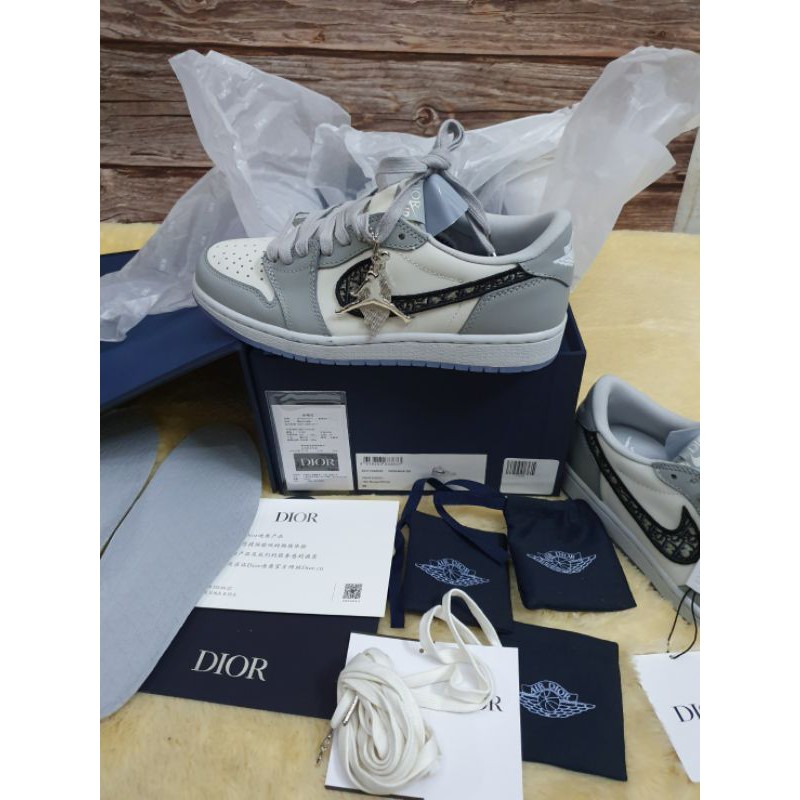 Air Jordan 1 Low X D__R PK MIRROR 1:1 Kode Seri Dan Kode Miami Couple 37-45 BNIB Original