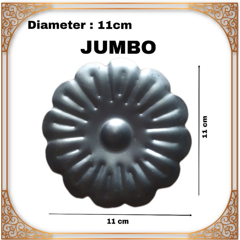 Bunga Matahari Jumbo ornamen pagar hiasan serbaguna plat besi