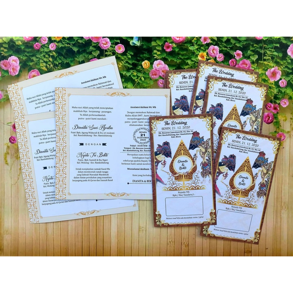 Undangan Pernikahan Murah Unik Elegan Nikah Kertas - Blangko kode jatayu 54