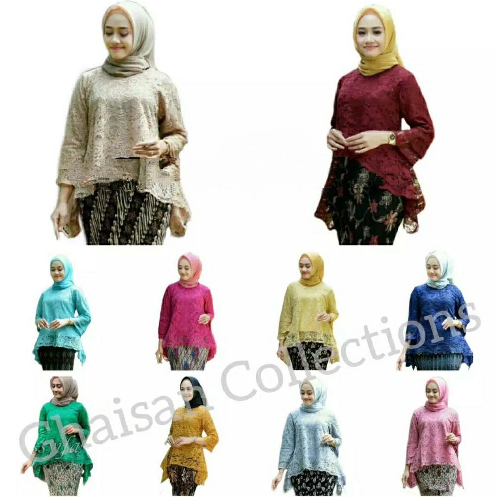Atasan Kebaya Rinjani/Atasan Kebaya Bianca/Atasan Kebaya Brukat/Kebaya/Atasan Kebaya/Kebaya Wisuda