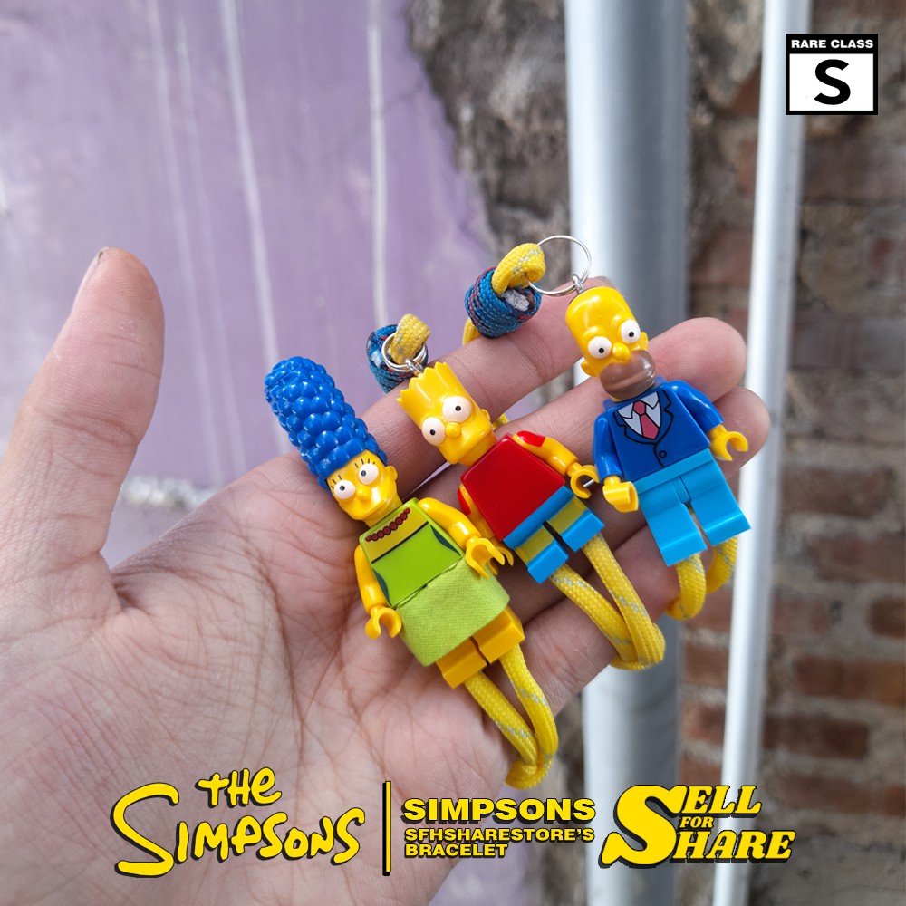 GELANG LEGO THE SIMPSONS / GELANG BART HOMER MARGE  / GELANG  VIRAL AESTHETIC / HANDMADE / VOL.1
