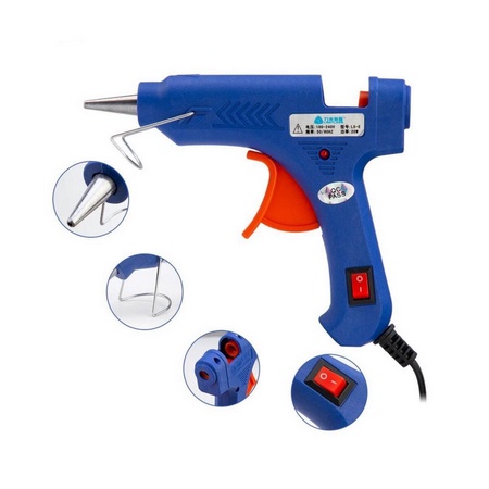 LEM GLUE GUN BESAR / KECIL / MESIN LEM BAKAR / LEM TEMBAK CAIR ADA ON OFF 60 WATT