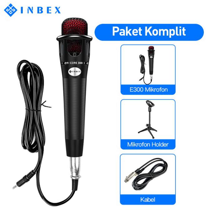 Inbex E300 Mikrofon Condenser+Stand Mic/Handheld Microphone Paket