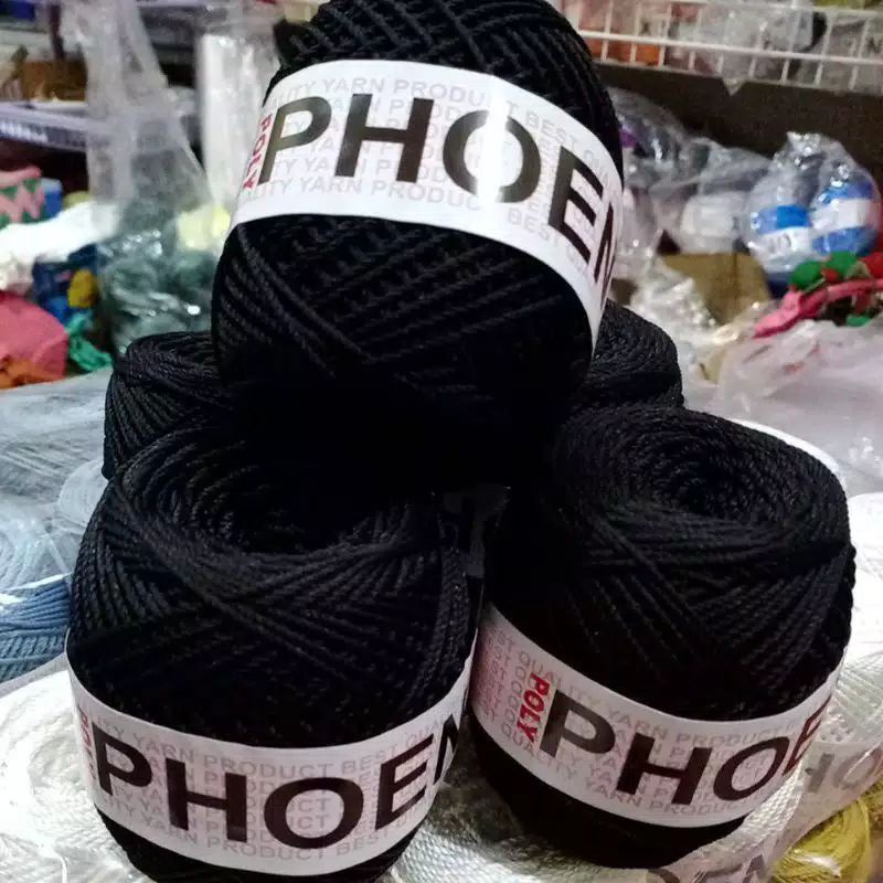 Benang poly kilap kaneka hitam