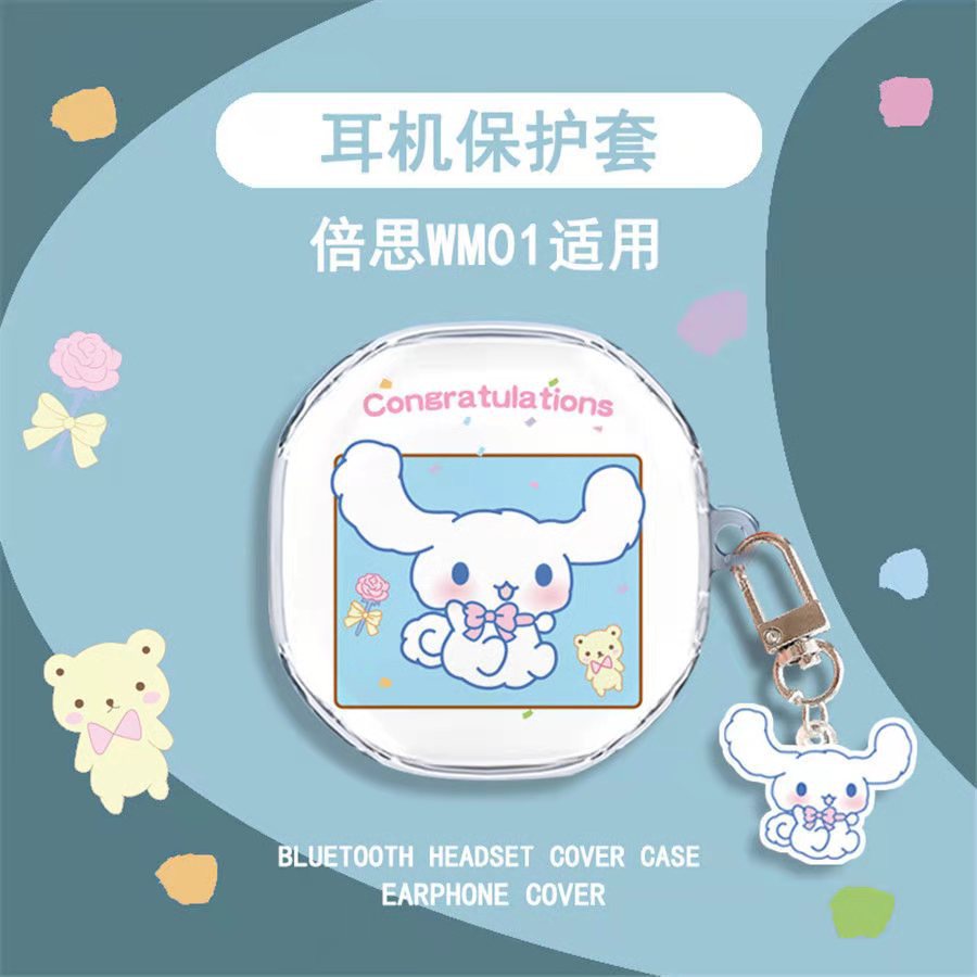 Baseus WM01 Soft Case TPU Transparan Anti Jatuh Motif Kartun Lucu Cover Proteksi Earphone Bluetooth