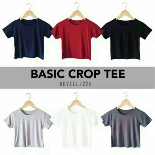 BASIC CROP TEE / BAJU CROP TOP /KAOS POLOS