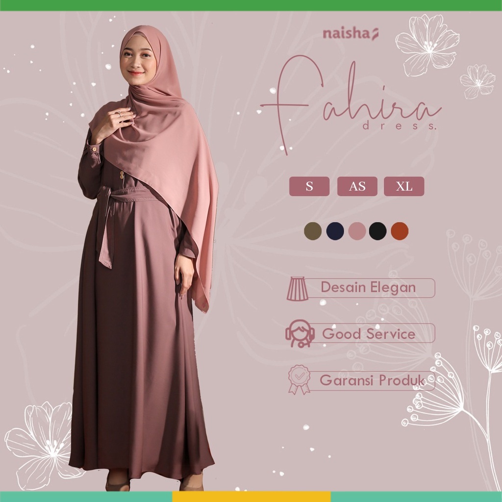 Fahira Dress by Naishaofficial / Gamis Fahira / Gamis Dewasa