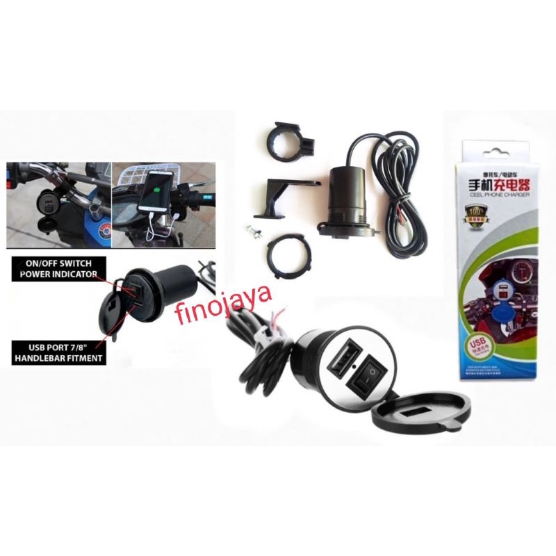 TC Charger Motor HP Aki Fast Charging Waterproof 1,5A