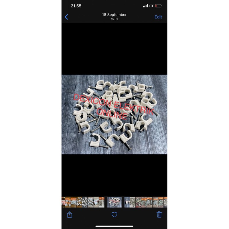 klem kabel no 8/klem kabel paku baja/klekabel beton/jual klem kabel murah/klip kabel/pengikat kabel