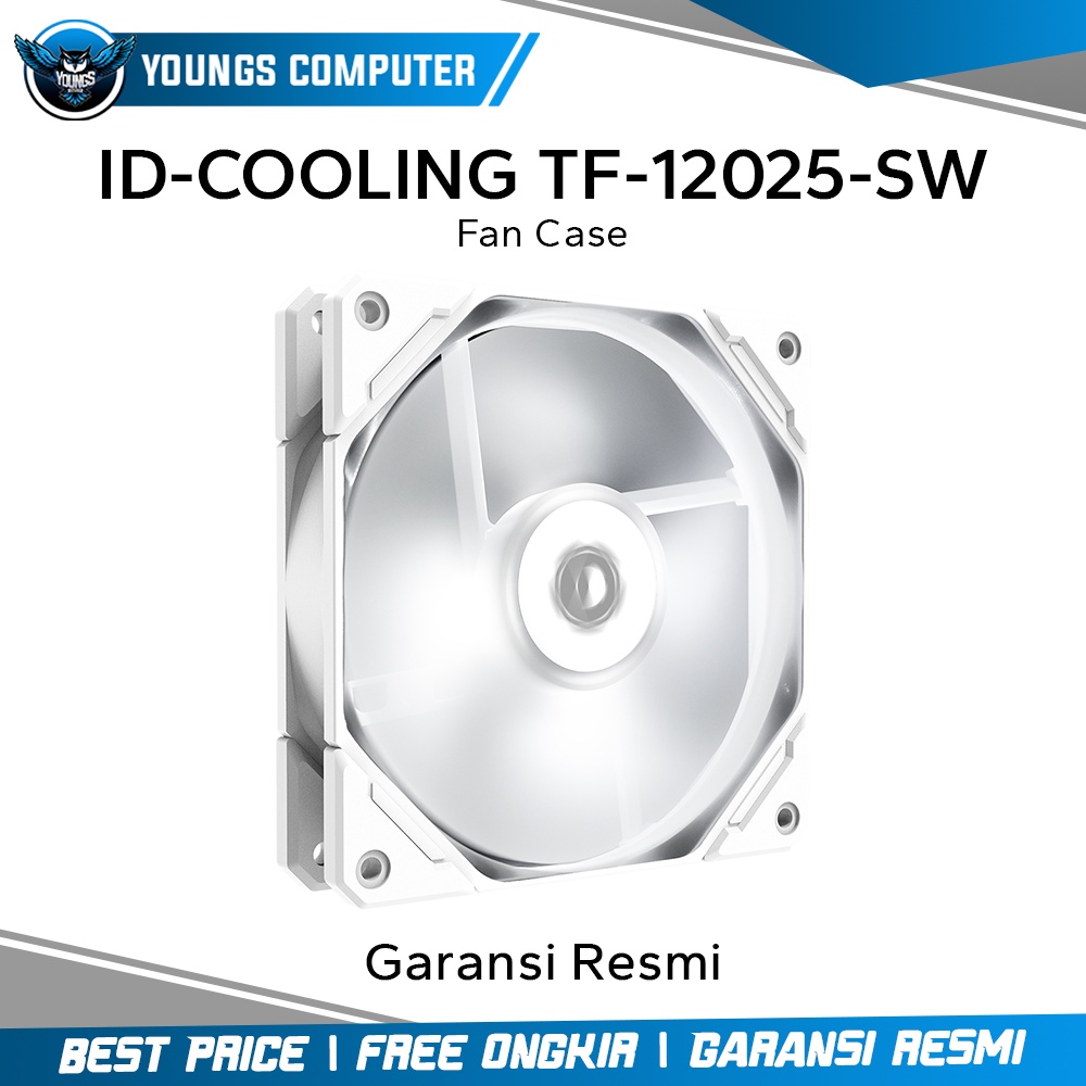 ID-COOLING TF-12025-SW 120mm | White LED PWM Fan Case / Casing 12cm