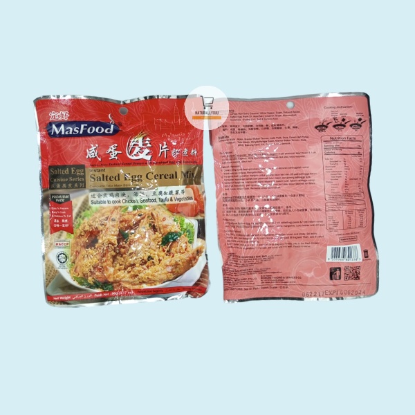 Masfood Prawn Salted Egg Sauce Mix Cereal 90gr / Bumbu Nestum Impor Saus Telor Asin Gandum