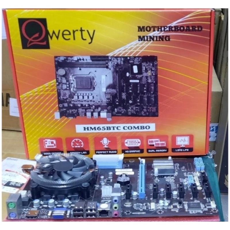 Motherboard Qwerty HM65BTC 8 slot pcie MINING MINER HM65 BTC