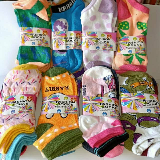 Kaos Kaki Pendek motif karakter semata kaki wanita dewasa fashion socks High Quality