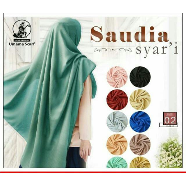 Jilbab Segiempat SAUDIA SYARI UMAMA Scarf (ECER)