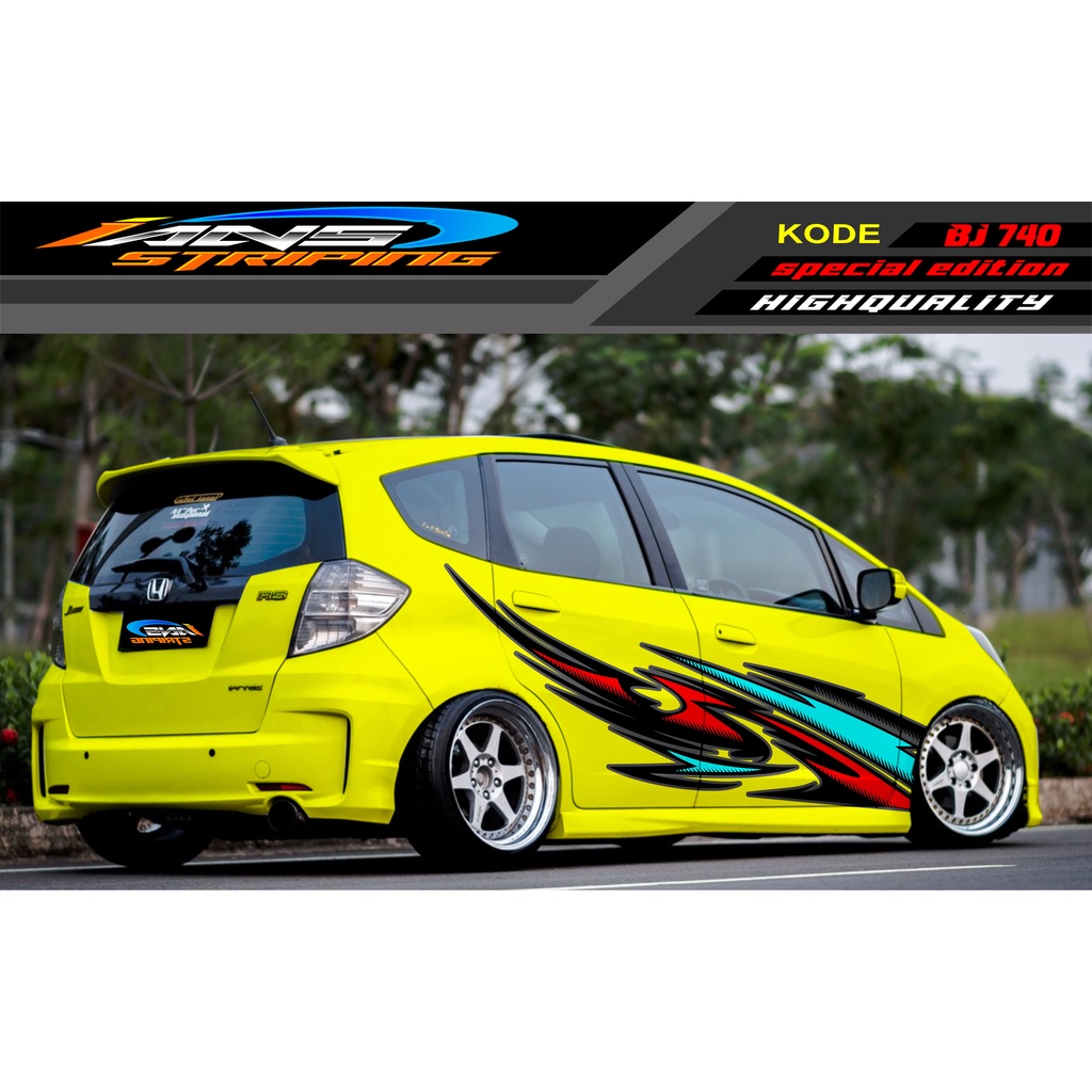 STIKER VARIASI MOBIL HONDA BRIO AGYA JAZZ AVANZA YARIS / DECAL STICKER MOBIL JAZZ / STIKER MOBIL