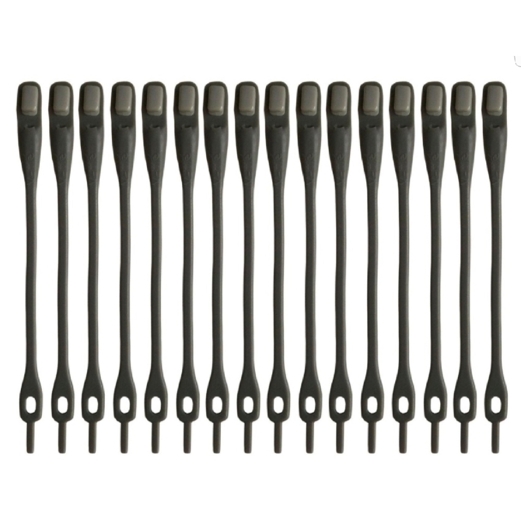 HILACES BASIC Lazy Shoelace Tali Sepatu Silikon tali sepatu karet (8PCS/PACK)-GRAY