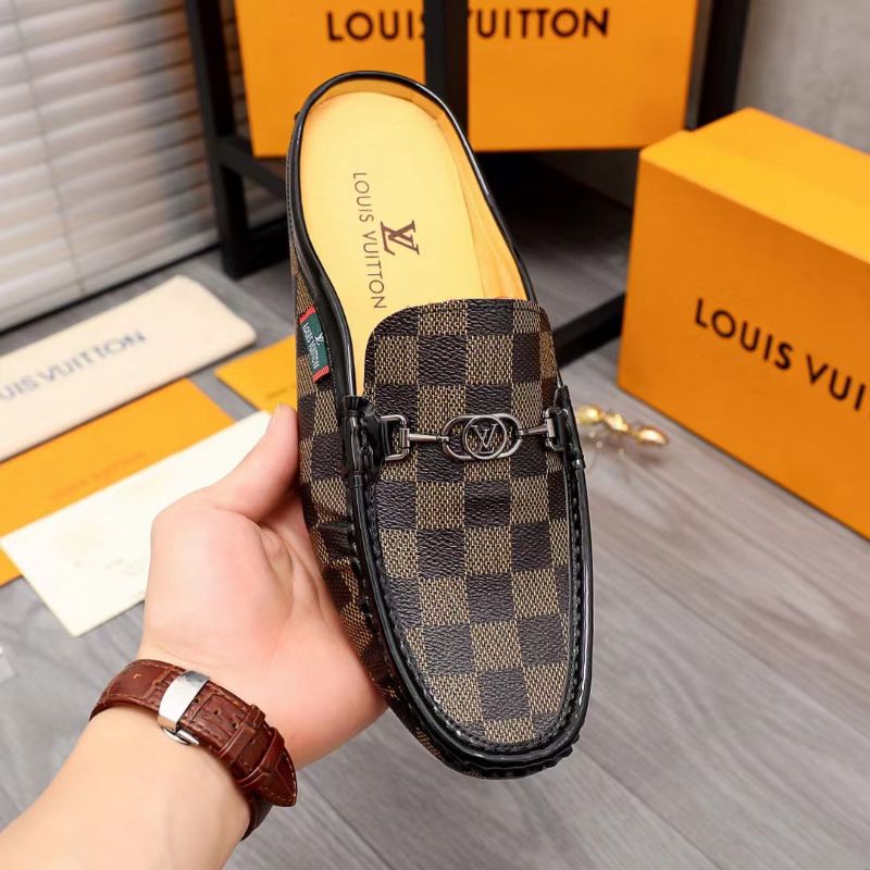 sepatu lv sendal pria slide selop slip on cowok mirror men cowok branded lou is vuitton