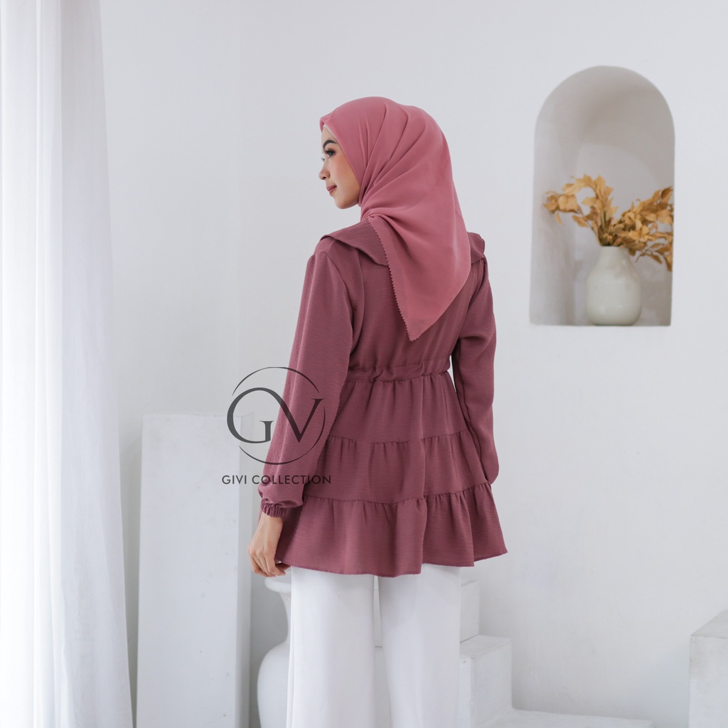 carla tunik crinkle | atasan crinkle | baju wanita terbaru