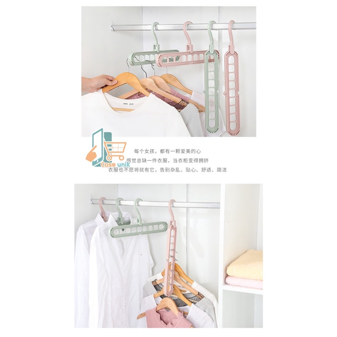 RT33 GANTUNGAN LEMARI BAJU PAKAIAN MAGIC HANGER INSTANT 9 IN 1 JEMURAN LAUNDRY ANTI KARAT MULTIFUNGSI SERBAGUNA CS3594