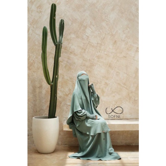 Malika By Sofni Cactus size M set khimar FK