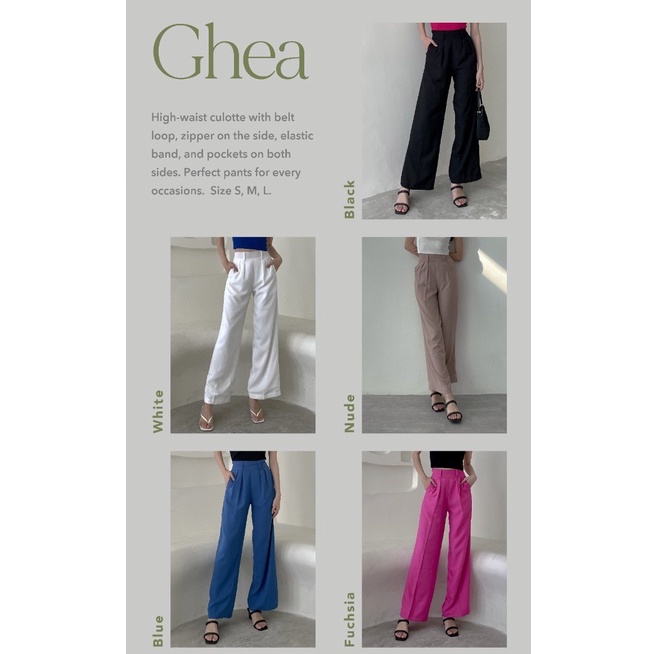 Ghea HW Culotte —— Ocha Wear | Celana Panjang Cargo Kulot Wanita | High Waist Cullote Pants