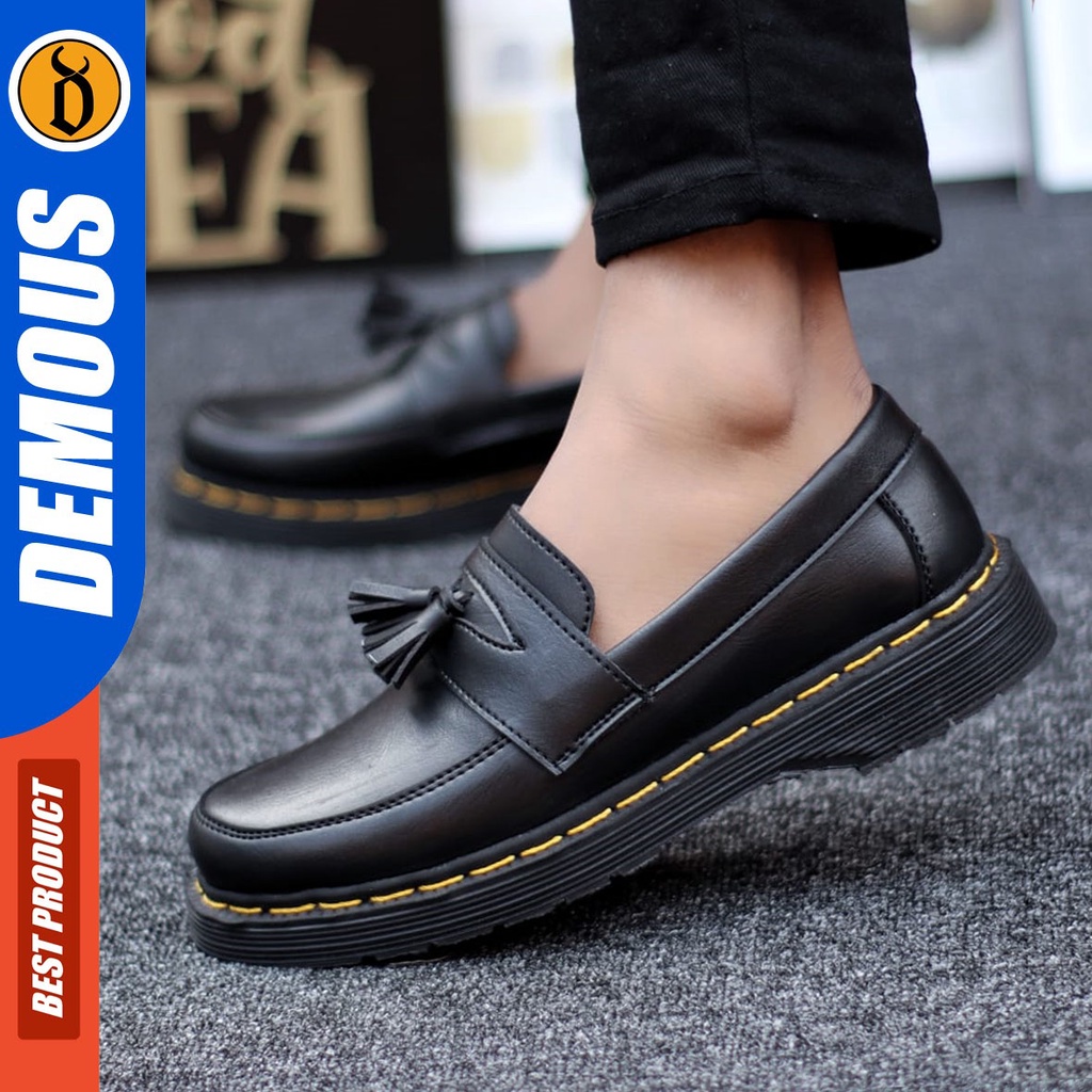 DEMOUS Vegito - Sepatu Pantofel Formal Docmart Kerja Pria