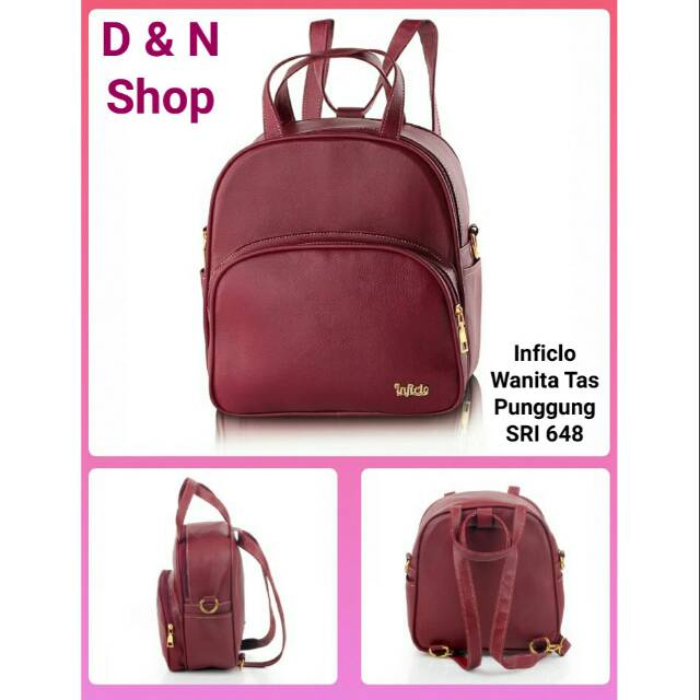 Tas Ransel Wanita Brand Inficlo Berkualitas asli Buatan Cibaduyut Bandung Prom Disko Murah - SRI 648