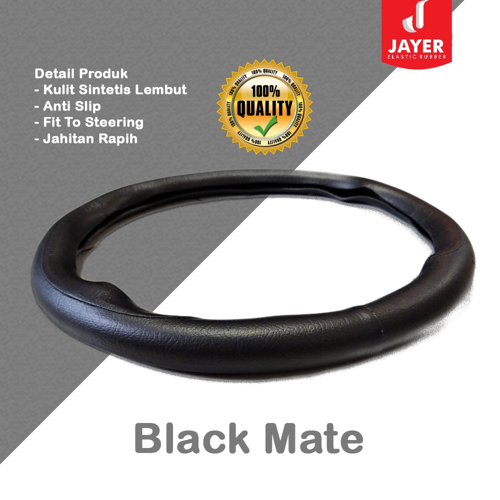 Cover Sarung Stir Mobil Premium Black  Sporty Minimus / SUV Universal Fit to Steering