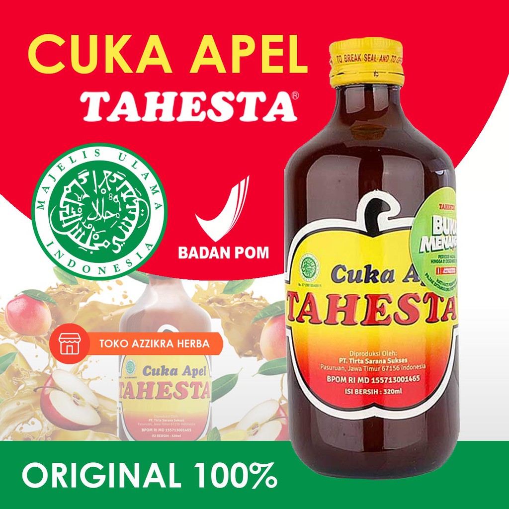 ORIGINAL 100% Cuka Apel Tahesta 300 ml