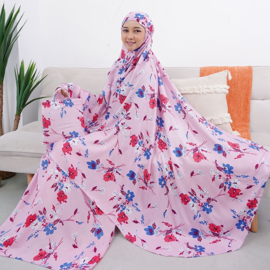 MUKENA BALI RAYON DEWASA MOTIF BUNGA TIEDYE | MUKENA DEWASA KATUN | MUKENA KATUN | MUKENA MOTIF TRAVEL