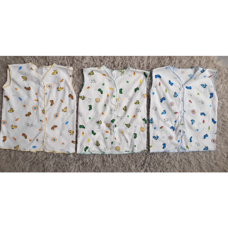 Baju Bayi Motif Newborn dan jumbo Lengan Kutung 3pcs SNI SALE