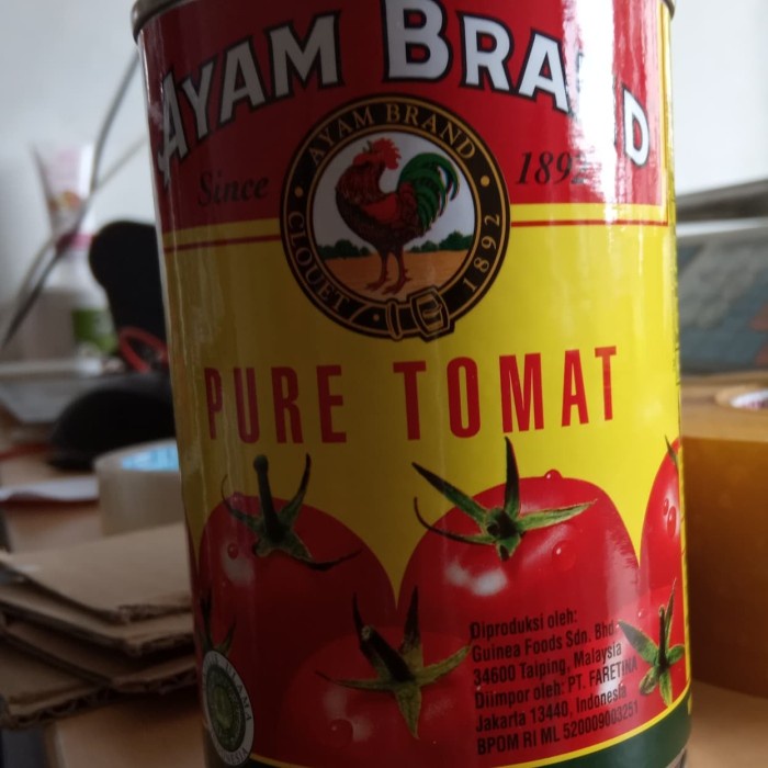 

Siap Kirim Tomato Puree Ayam Brand 450 Gram