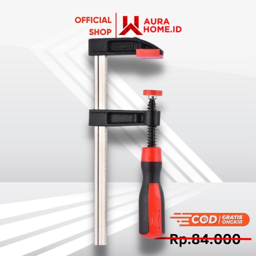 Penjepit Kayu F Clamp Handle-C Woodworking Clamp / Alat Klem Clem Clamp Clam Pres Press Capit Jepit 