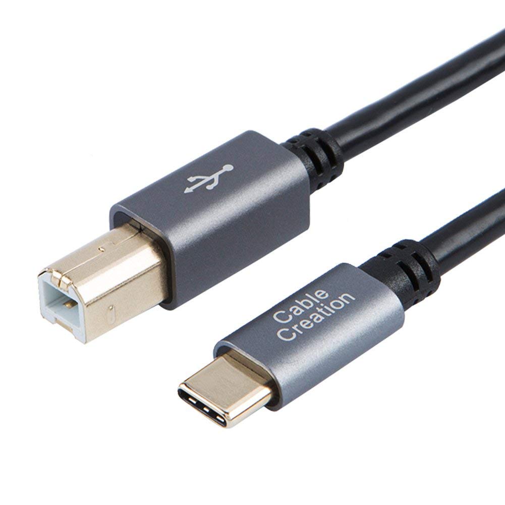 Type-c to Usb B 2.0 cable Aisen 1.5 meter cm-bm data 480Mbps for printer scanner fax - Usb-c to usb2.0 B 1.5m