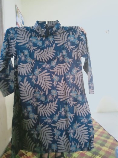 M-l-xl-xxl Batik Tunik Wanita Asj Sa Hrb026 Kenongo Pekalongan Sogan Tulis