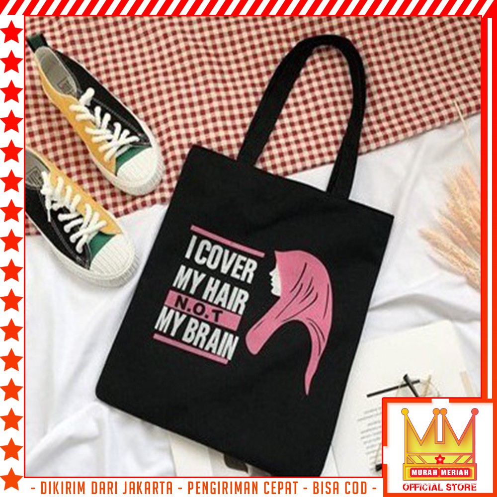 MMM ToteBag Kanvas Fashion Versi Hijab Tote Bag Wanita Muslimah Tas