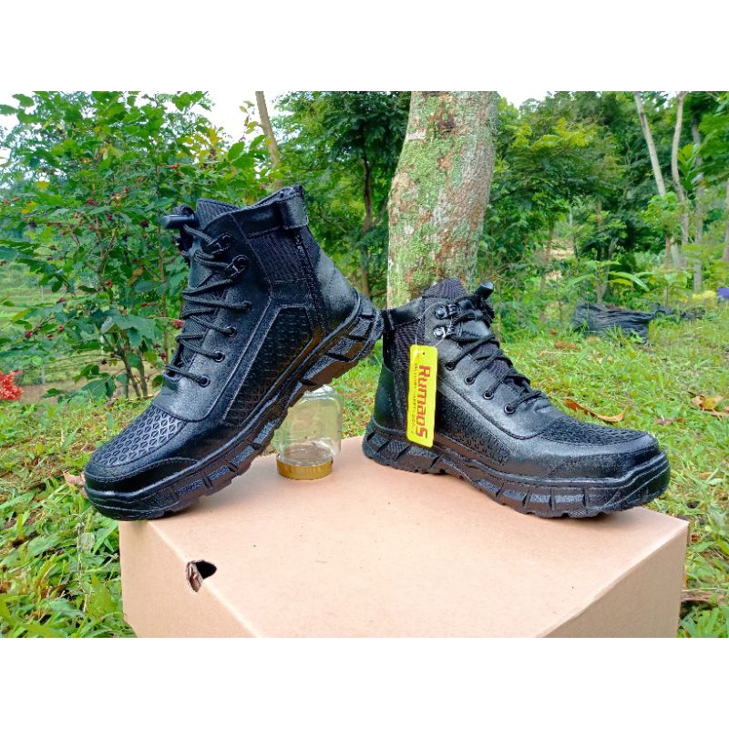 TERBARU-RUM 86 Sepatu boots/PDL PDH 6INC Rumaos kulit asli