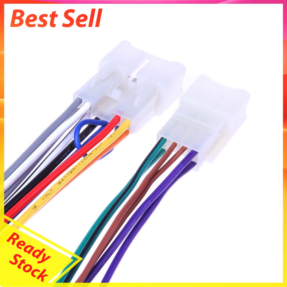 2pcs Stereo CD Player Radio Wiring Harness Wire Adapter Plugs for Toyota