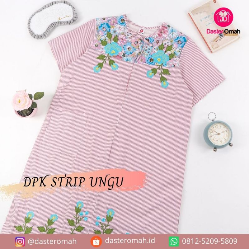 Daster Busui bahan katun Jepang merk Tokai asli (DPK Strip ungu)