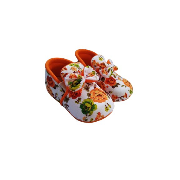 BABY SHOES NEW FLOWER SLIP ON 0-12 BULAN