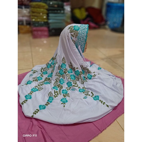 mukena terusan polino bordir