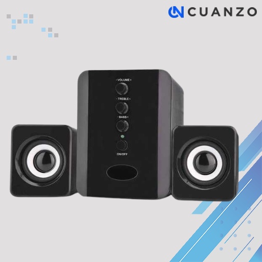 Speaker Stereo 2.1 with Subwoofer &amp; USB Power / Speaker Spiker Stereo Subwoofer Aktif Bass Portable Mini Kabel Usb Tv Laptop Notebook Komputer Computer Pc Hp Toa Gaming Super Bass Mega Bass Full Range Bass Rgb Non Bluetooth Salon Outdoor Murah Original