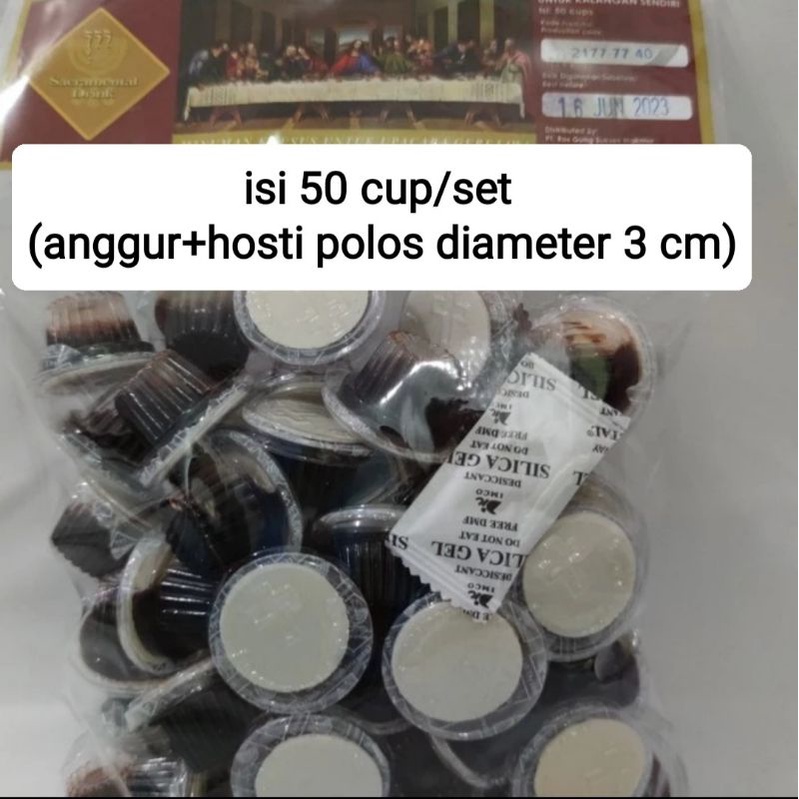 

Anggur Perjamuan Kudus Ros Gung paket REPACK dengan hosti polos isi 50pcs