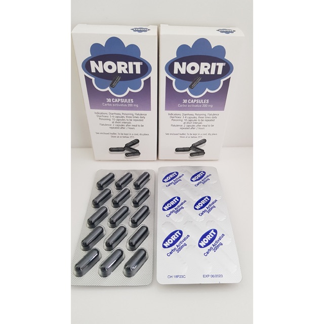 Norit Carbo Activatus 200mg 30 Capsules Singapore Netherlands