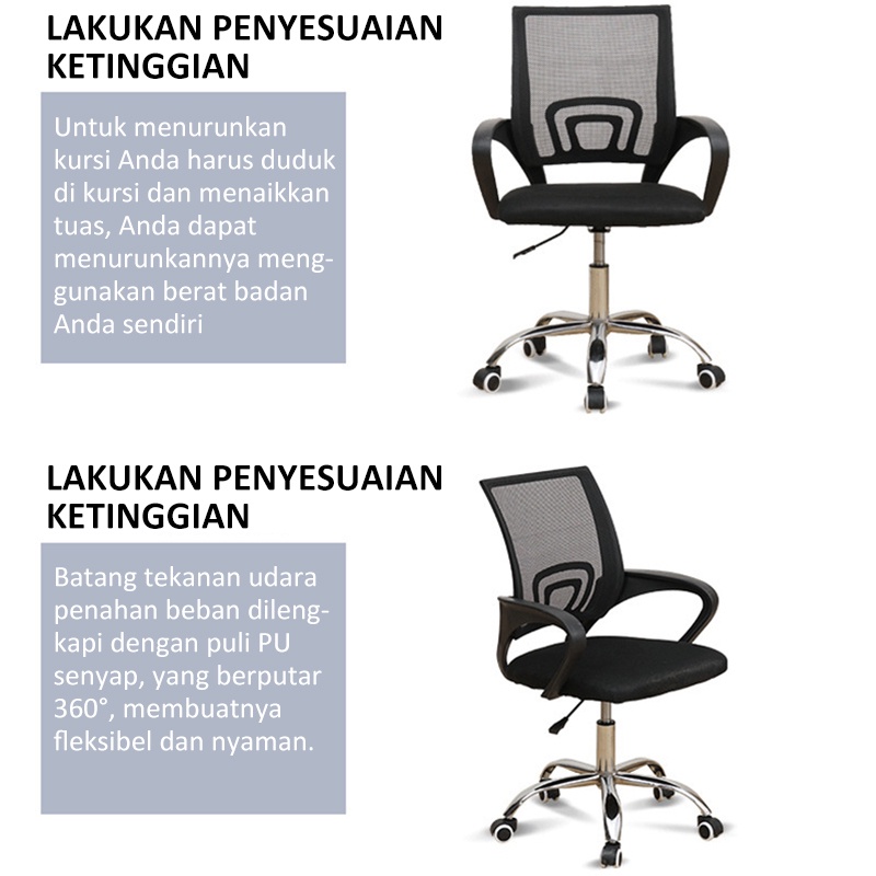 Weyon Sakura Kursi Kantor Mengangkat Kursi Kantor Kursi Mesh Dekompresi Nyaman Kursi Putar Ergonomis(A301)